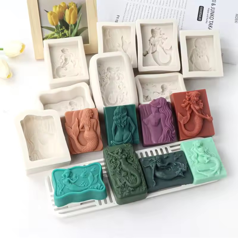 Soap Making Formula - Moule en silicone 3D sirène style