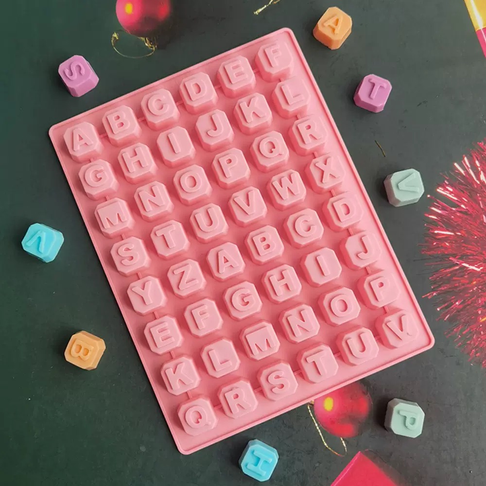 Soap Making Dish - 48 lettre Enghish Alphabet lettre Silicone