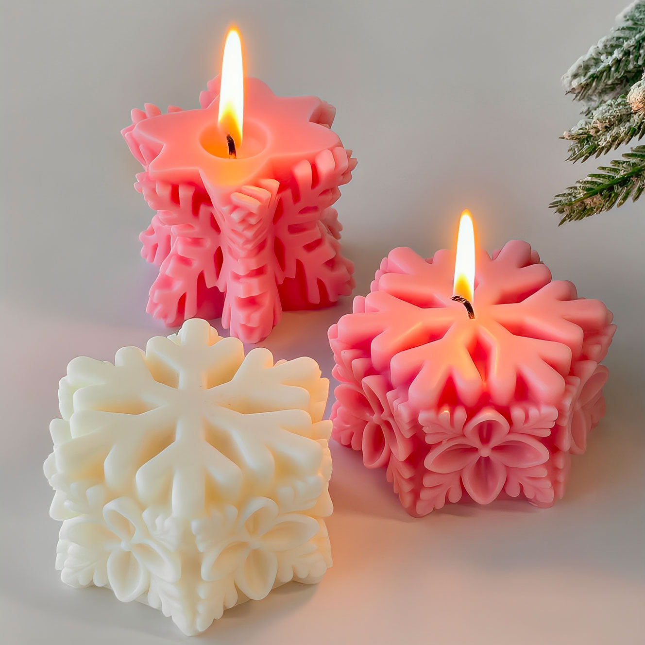 Soap Making Scents - Moule à bougie pilier flocon de